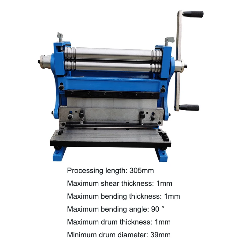 Multifunctional  3 in 1 Shear Brake Metal Drum Shear Bending Integrated Machine Shear Bending Manual Sheet Metal Forming