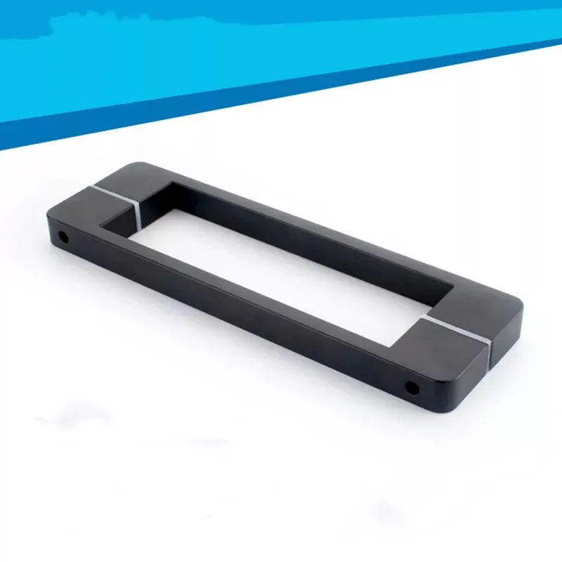 Maçaneta de Porta de Vidro de Push Quadrado 300 mm Buraco Bilateral Lqd101 Shower Room Aço Inoxidável