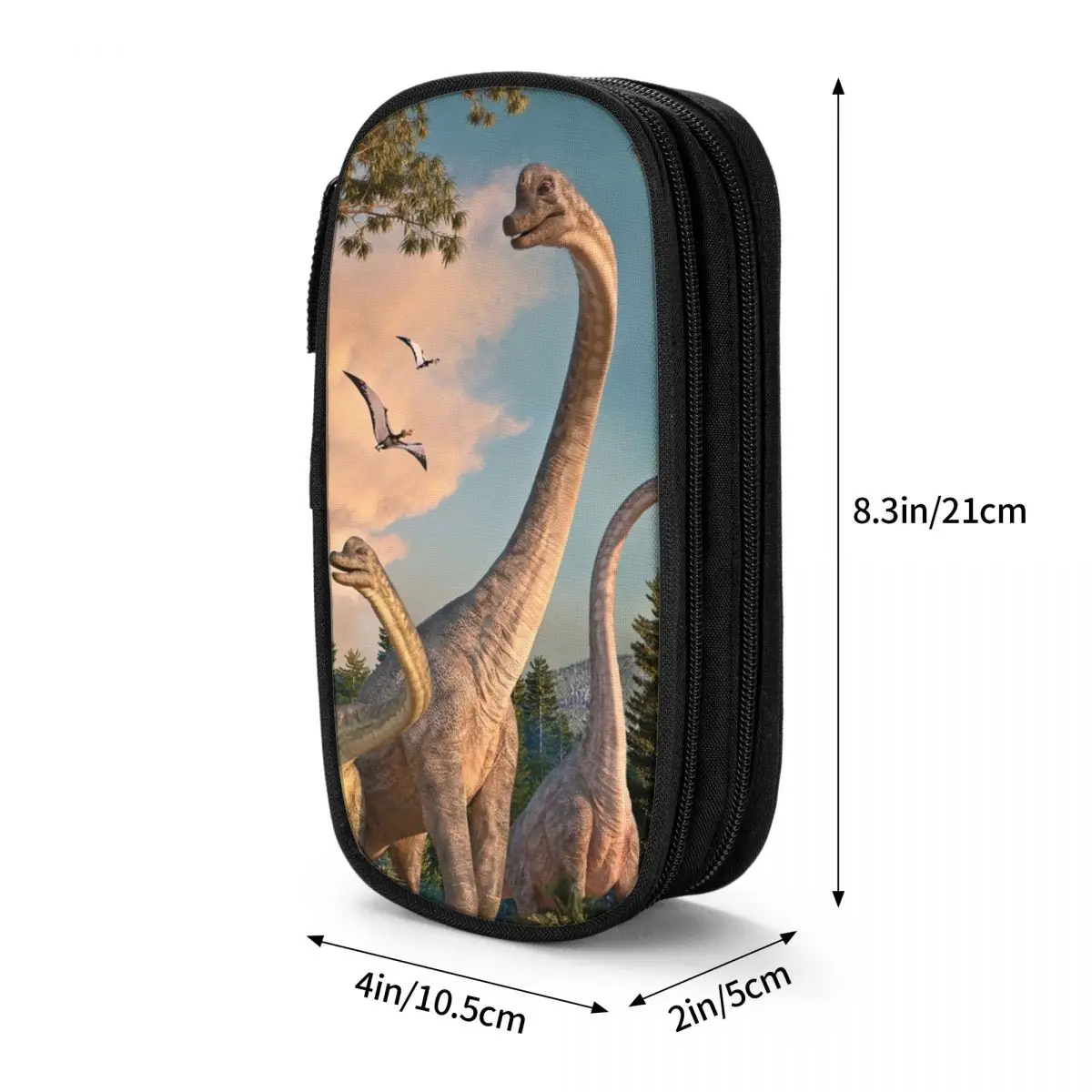 Imagem -06 - Lápis Brachiosaurus com Zíper para Crianças Bolsas de Lápis Dinossauro Grande Capacidade Material Escolar Cases de