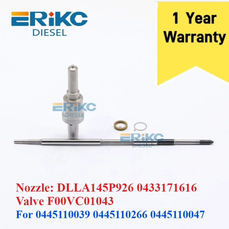 

DLLA145P926 Common Rail Injector Overhaul Kits Automatic Nozzle 0433171616 Valve F00VC01043 for 0445110039 0445110266 0445110047