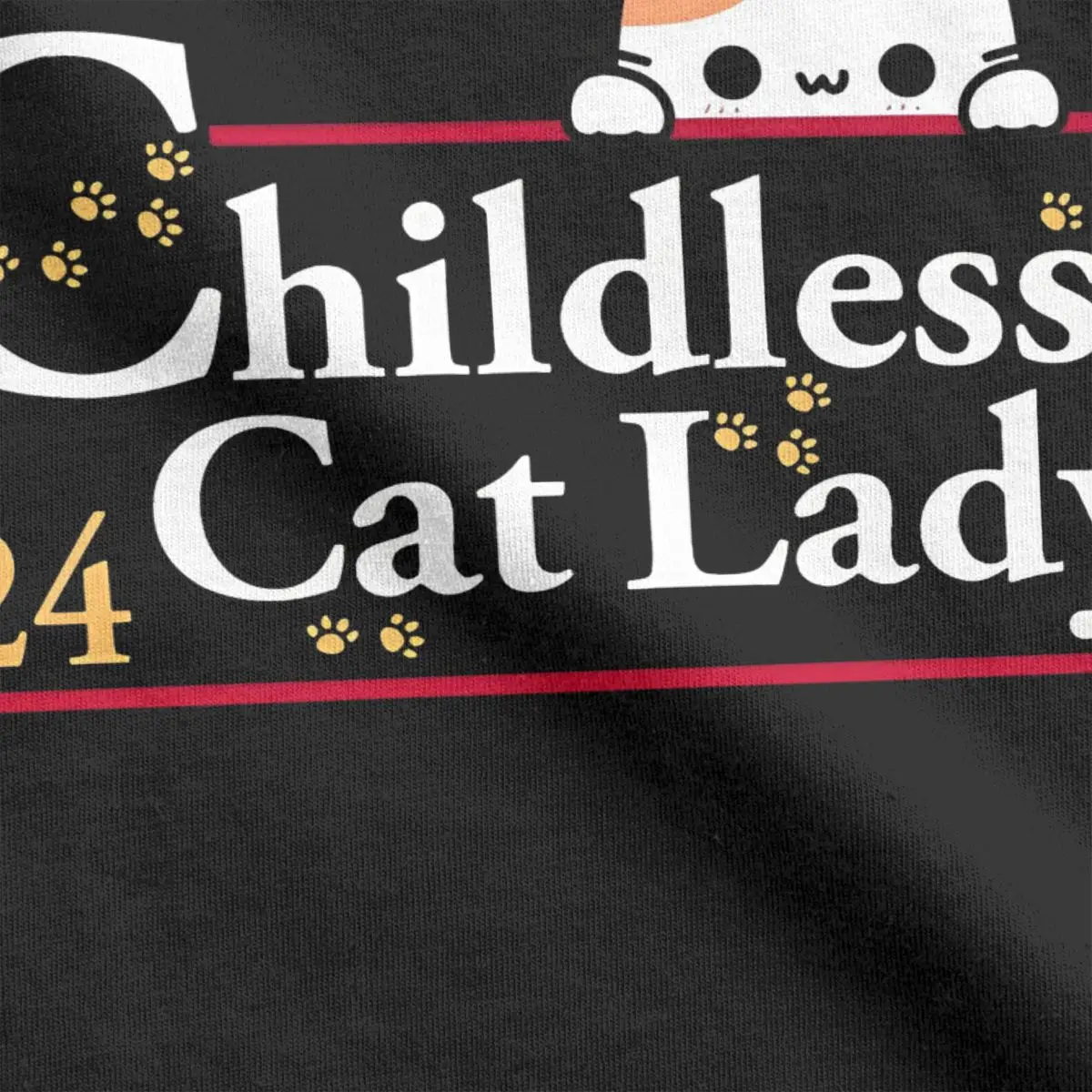 Childless Cat Lady T-Shirts Men Funny Meme Creative 100% Cotton Tee Shirt Crew Neck Short Sleeve T Shirts Plus Size Tops