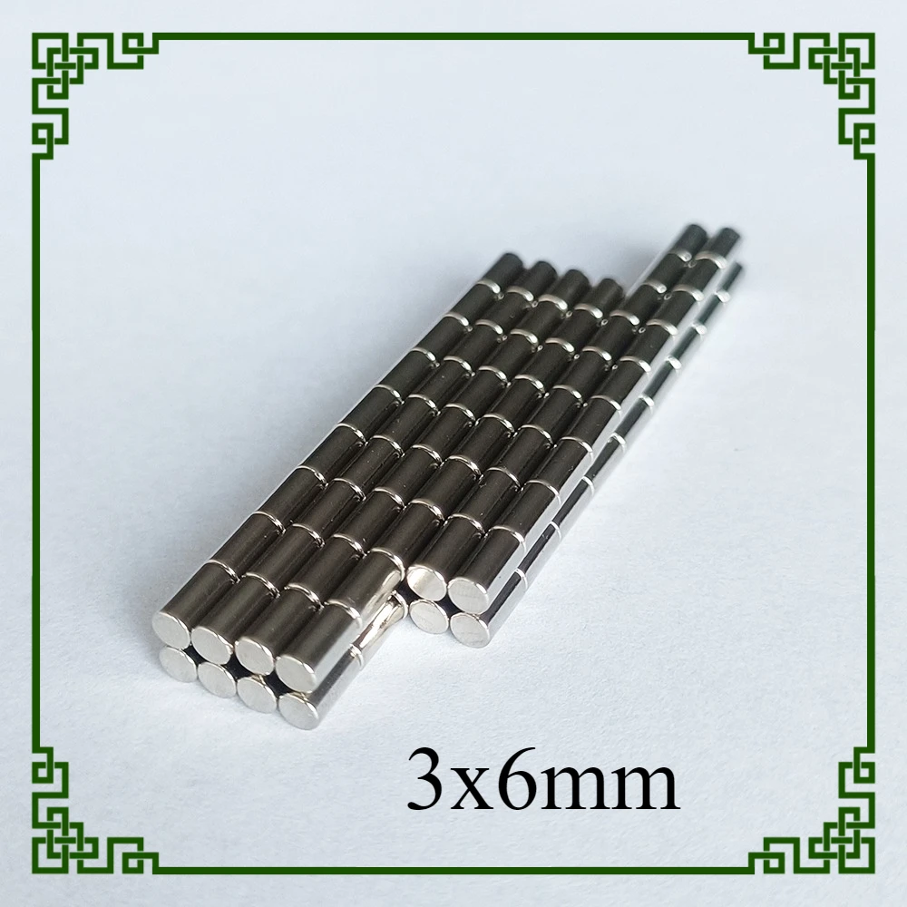 Image of 3x6mm dicker runder leistungsstarker Magnet 3*6 Mini kleine starke Scheibenmagnete für Kühlschrank DIY Gebäude wissenschaftliche Handwerksbildung 3x6