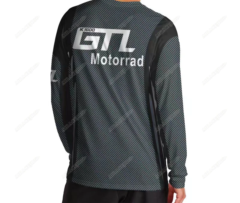 For BMW K1600 GTL Cruiser Luxury Touring Motorcycle Black Long T-Shirt Motorrad Racing Men's Summer Quick Dry Anti-UV Jerseys