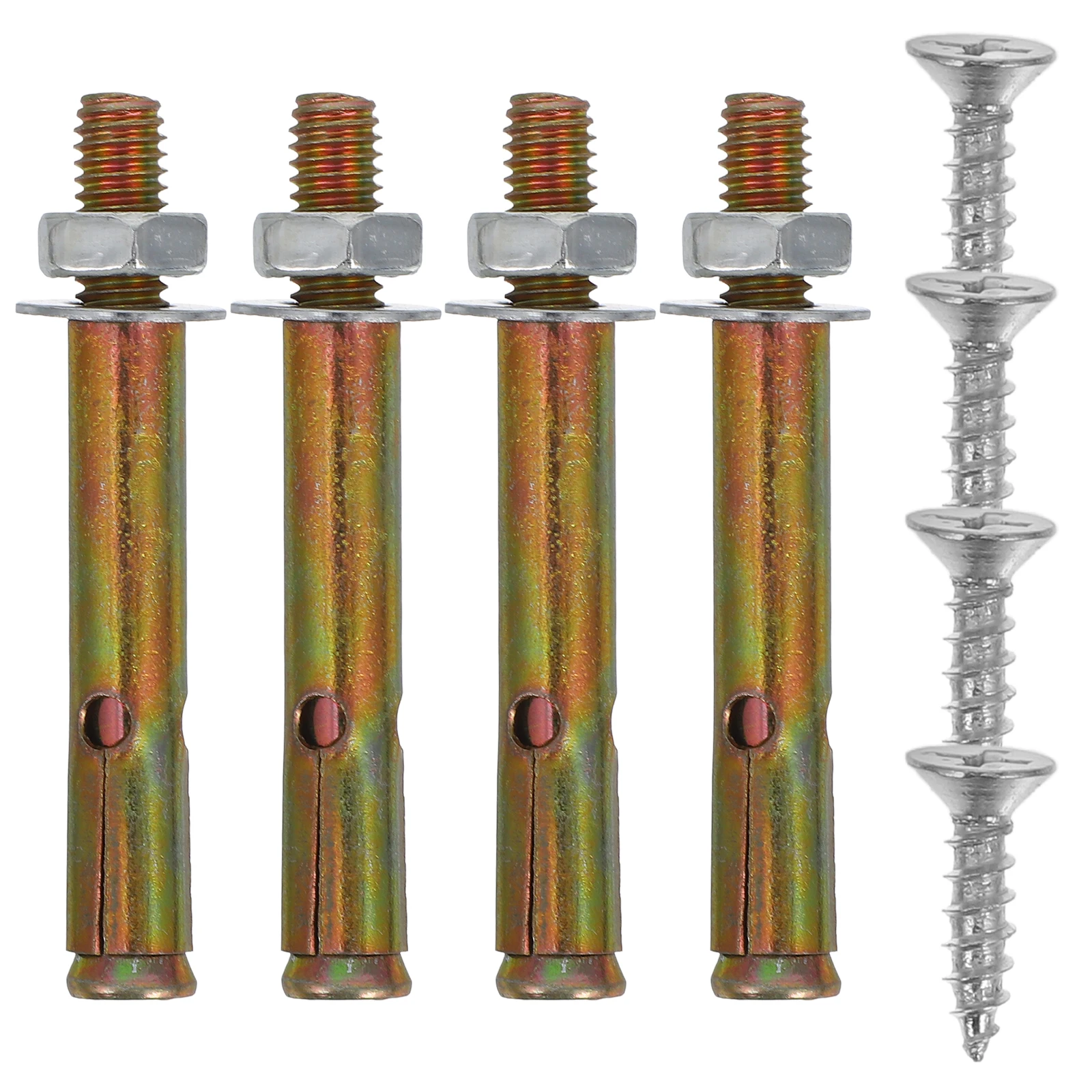 

8 Pcs Expansion Screw Carbon Steel Head Bolt Spring Toggle Electroplated For Fences Doors Decor Projects Masonry Anchors