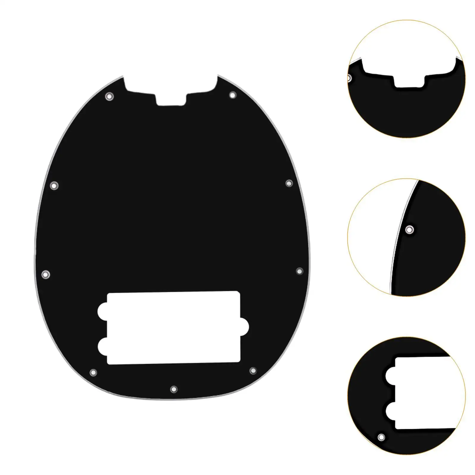 Bass Pickguard Durable PVC Anti Scratch Guard Plate Musical Instrument Parts for Bass Guitar Installation