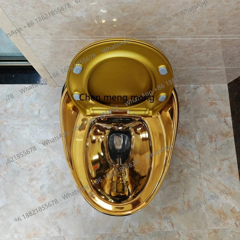 Z189 مرحاض مقعد ذهبي سيفون سوبر سبين فندق منزلي ذهبي #5