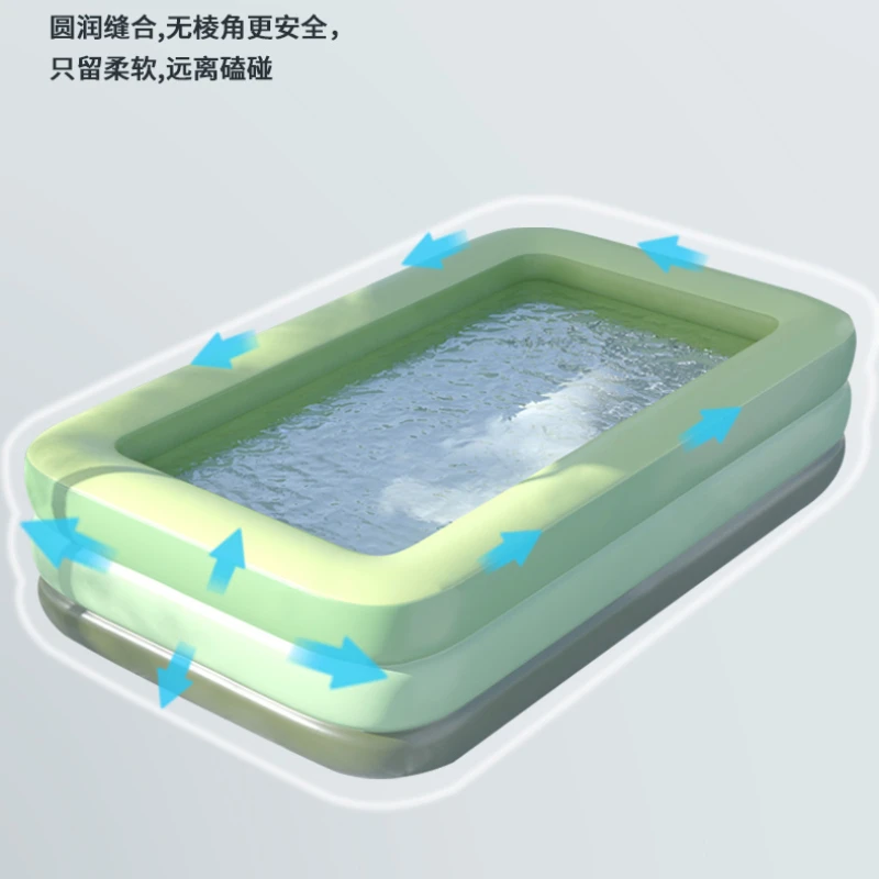 Inflatable swimming pool for children, babies, and families