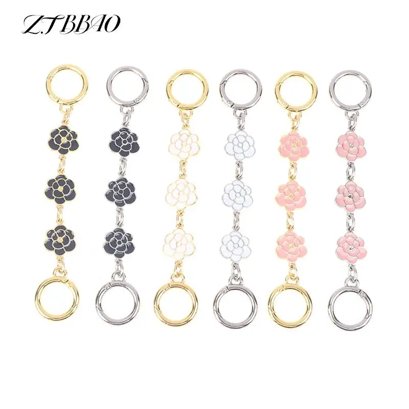 Camellia Shape Hanging Replacement Chain For Purse Clutch Handbag Bag Chain Strap Extender Bag Extension Chain Bag Accessories