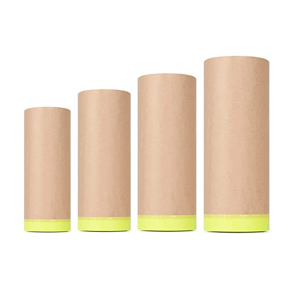 12m Paint Protect Cover Heat-Resistant Spray Paint Masking Paper Car Renovation Protective Tapes Car Spray Wash Membranes