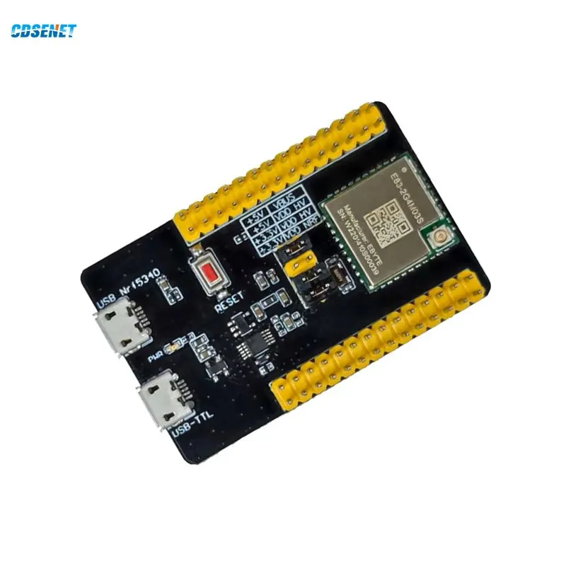 Płytka testowa dla modułu bezprzewodowego RF 2.4Ghz NRF5340 CDSENT E83-2G4M03S-TB o niskim poborze mocy 3dbm BLE5.2 z anteną PCB i złączem USB. — zdjęcie produktu 7