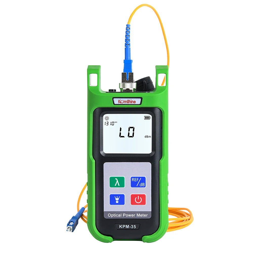 KOMSHINE KPM-35 compteur de puissance optique OPM + KLS-35 OLS fibre optique source lumineuse SM MM MS PON FTTH testeur de câble adaptateur LC en option