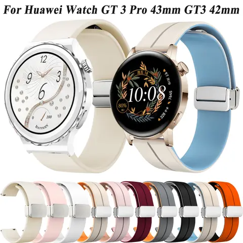 Bracelet de rechange en silicone pour montre Huawei, bracelet Smartwatch, bracelet, bracelet, sangles, GT3, GT3 Pro, GT2, GT2, 43mm, 42mm, 20mm