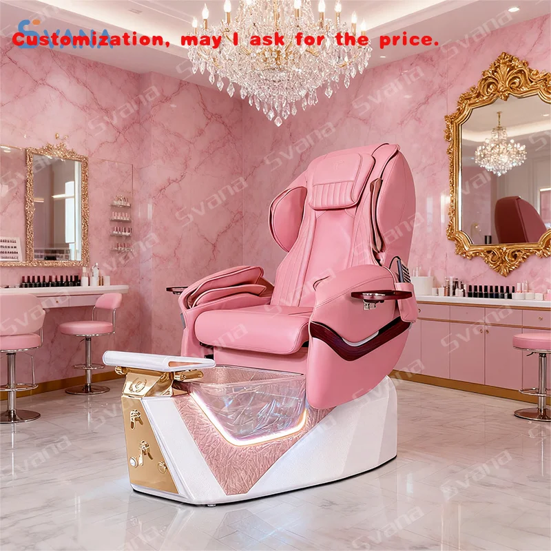 

custom.Hydraulic Pedicure Spa Chair with Footrest and Manicure Tray