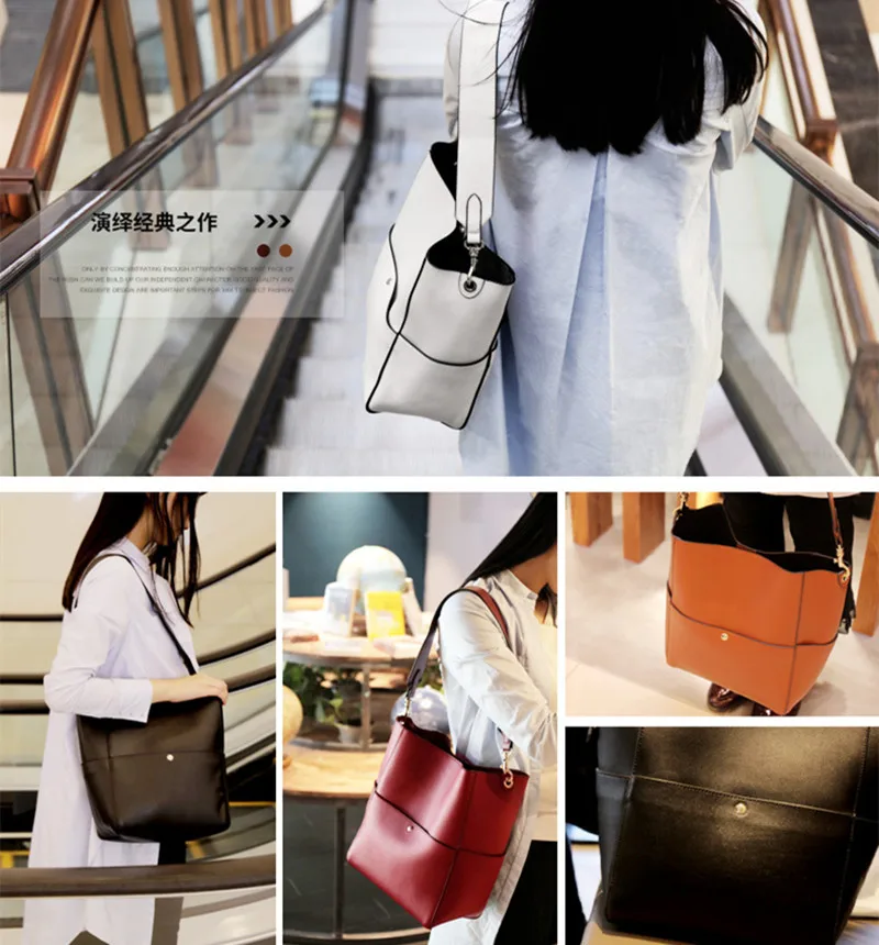 Luxury Famous Brand Designer Ladies Shoulder Bag New Large Tote Bag For Women Real Genuine Leather Bucket Handbags Female Brown