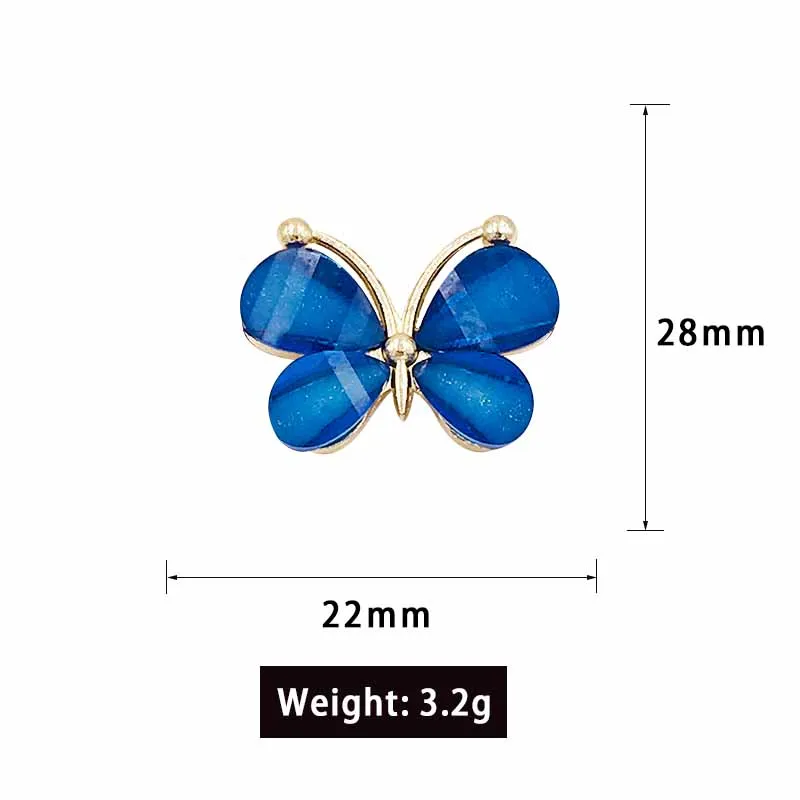 10Pcs 22X30MM Butterfly Diamond DIY Jewelry Accessories For Alloy Handmade Wedding Design Jewelry Accessories And Parts