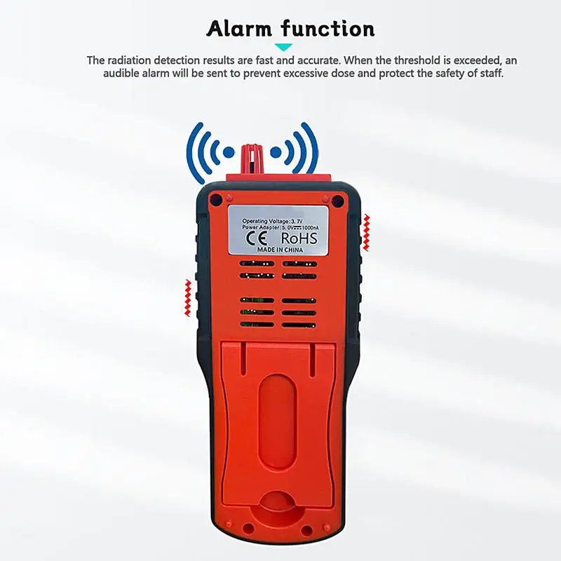 Medidor de radiação nuclear com luz de fundo Detector Emf portátil Display LCD Monitor de radiação Beta, Gamma, Ray