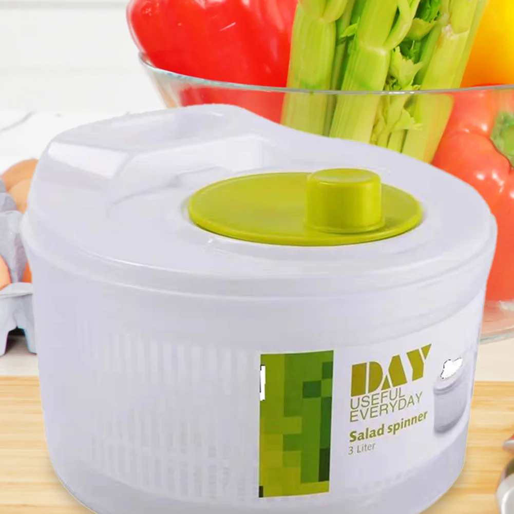 Large Salad Spinner with Quick Dry Design Vegetable Washer Pump Spinner for Washing Cleaning & Drying Greens Vegetables