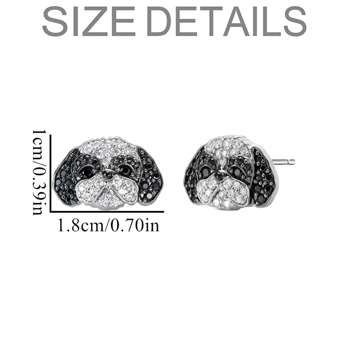 1Pair Cute Shih Tzu Earrings Exquisite Women\'s Cartoon Pet Memorial Jewelry Daily Party Decoration Perfect Gift for Dog Lovers