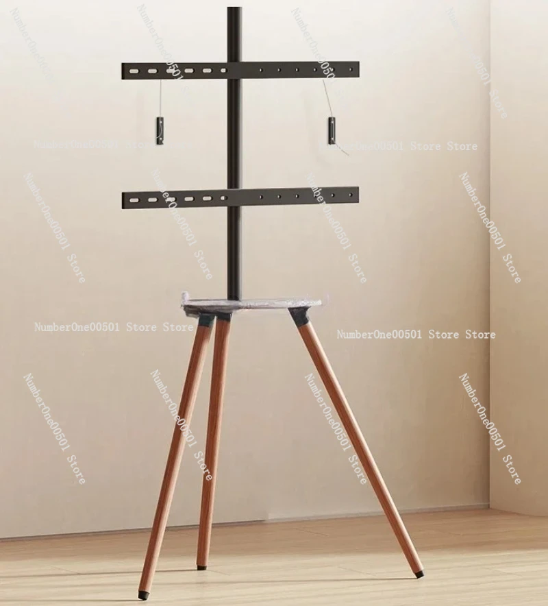 

32-65 Inch Adjustable Stable TV Floor Stand Living Room Bedroom Solid Wood Art Display Stand Mobile Vertical Modern Simple Rack