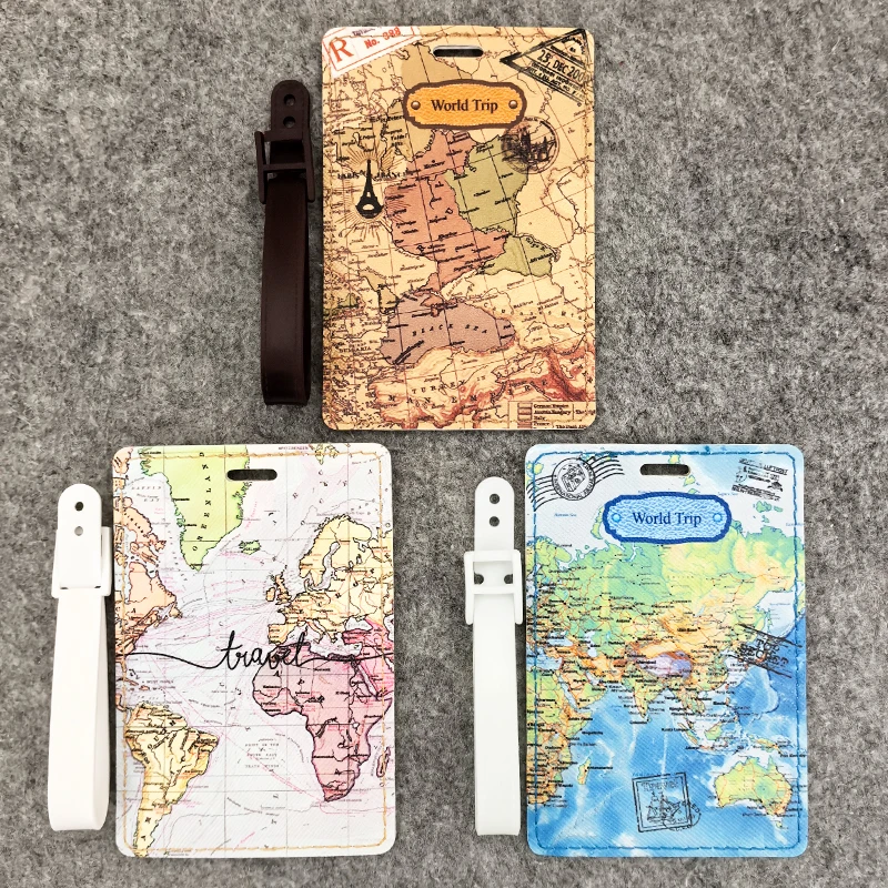 Creative World Trip Style Luggage Tag Travel Accessories Tag Silica Gel Suitcase ID Addres Holder Baggage Boarding Tag