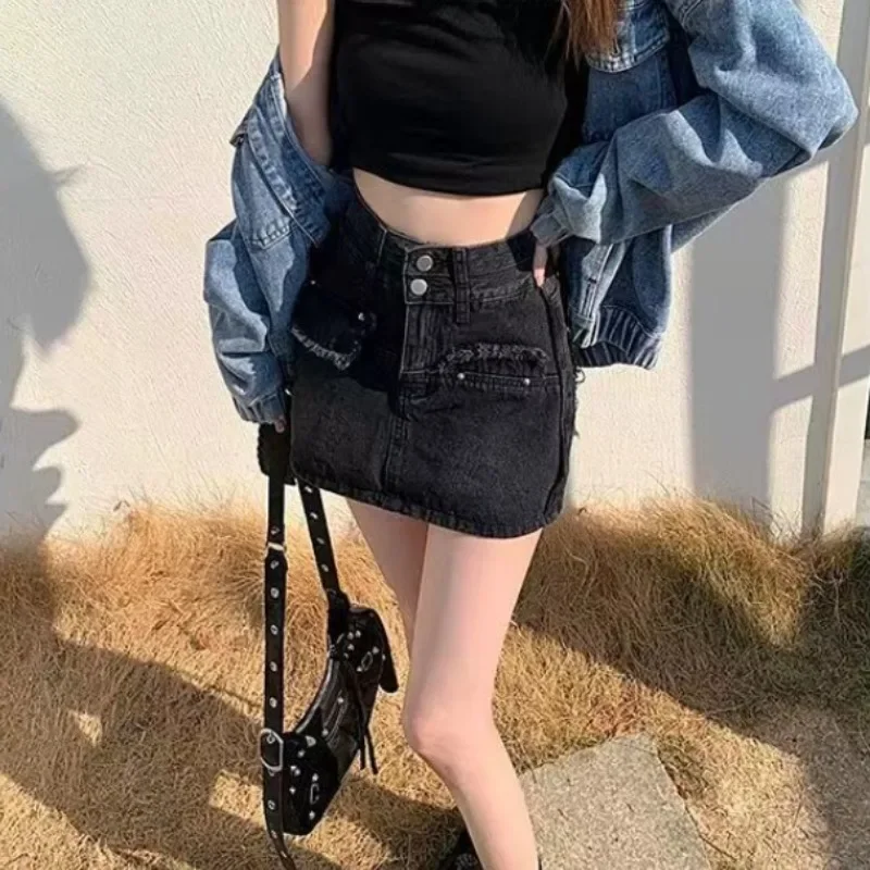 

Jeans Skirts for Women Short Wrap Chorts Woman Denim Skirt Pants Tight Modest A Line Luxury Elegant Y2k Vintage Korean Fashion V