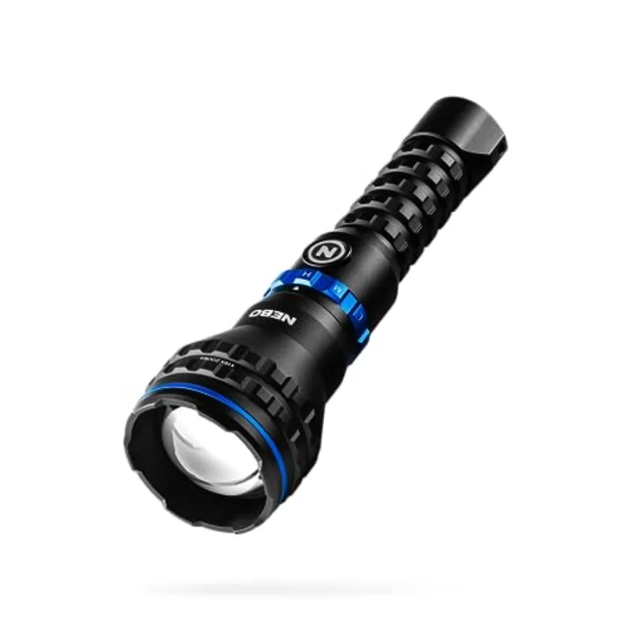 LUXTREME MZ60 Blueline Flashlight and Portable Charger 1, 000 Lumens, 5 Light Modes, 0.62 Mile Beam Distance, Rechargeable LED