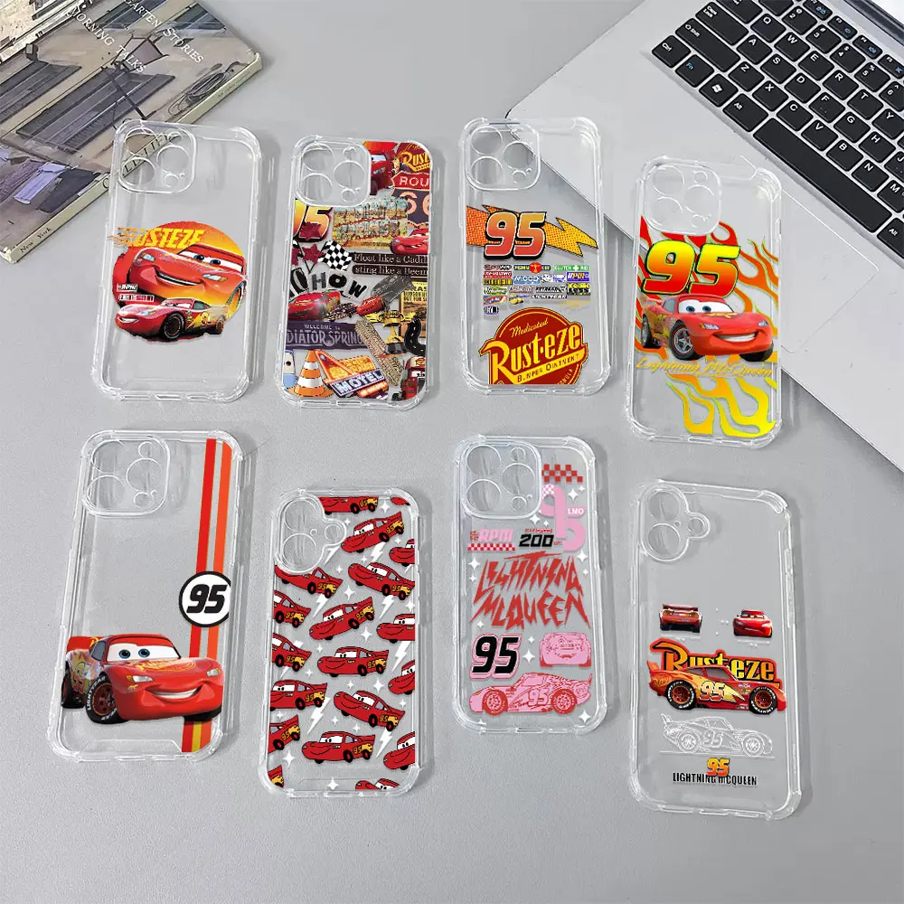 Funda de teléfono Fast Car Racing Lightning Mcqueen 95 para Samsung Galaxy S25 S24 S23 S22 S21 S20 Note20 Edge FE Ultra Plus 4G 5G Anti