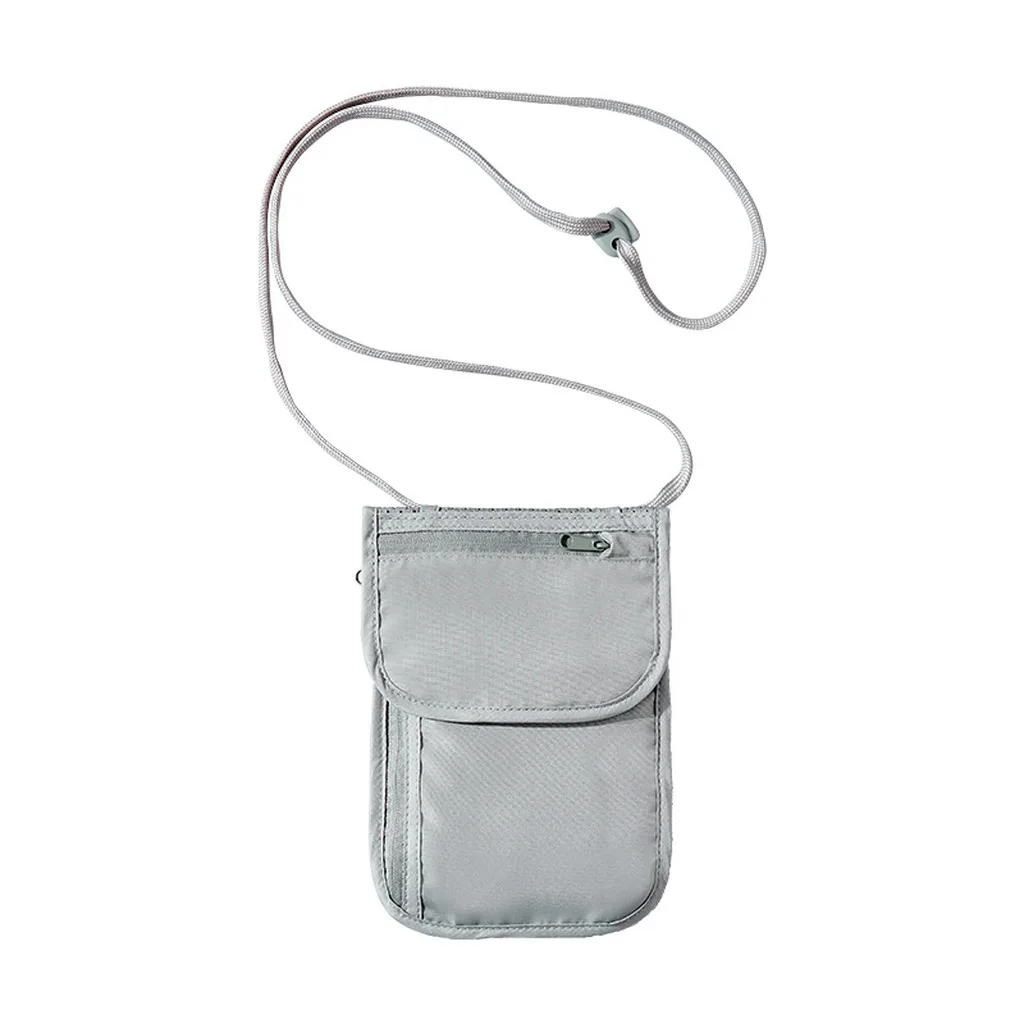 Card Holder Unisex Passport Pouch Waist Pack Casual Crossbody Neck Pouch For Casual Travel Passport Storage International Travel