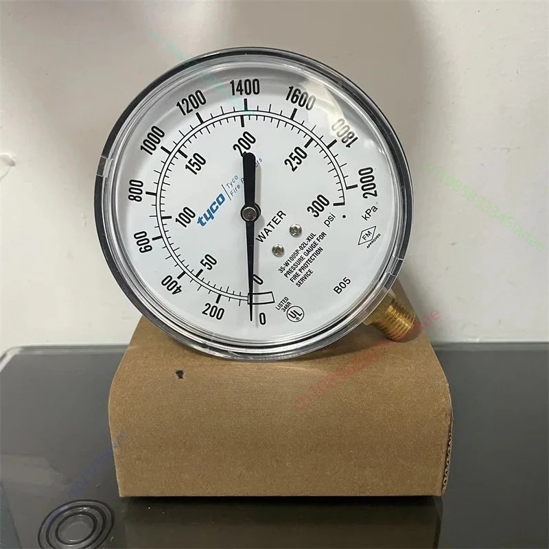 

1 шт. новый оригинальный манометр пожарной воды манометр 35-W1005P-02L-XUL 300psi