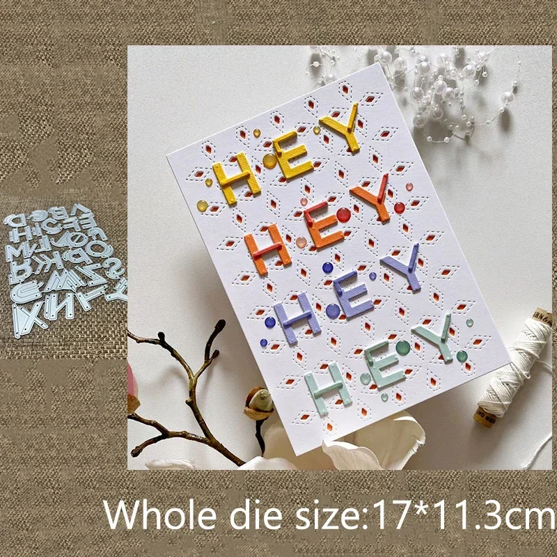 

New Design Craft Metal stencil mold Cutting Die Modern Alpha decoration scrapbook die cut Album Paper Card Craft Embossing