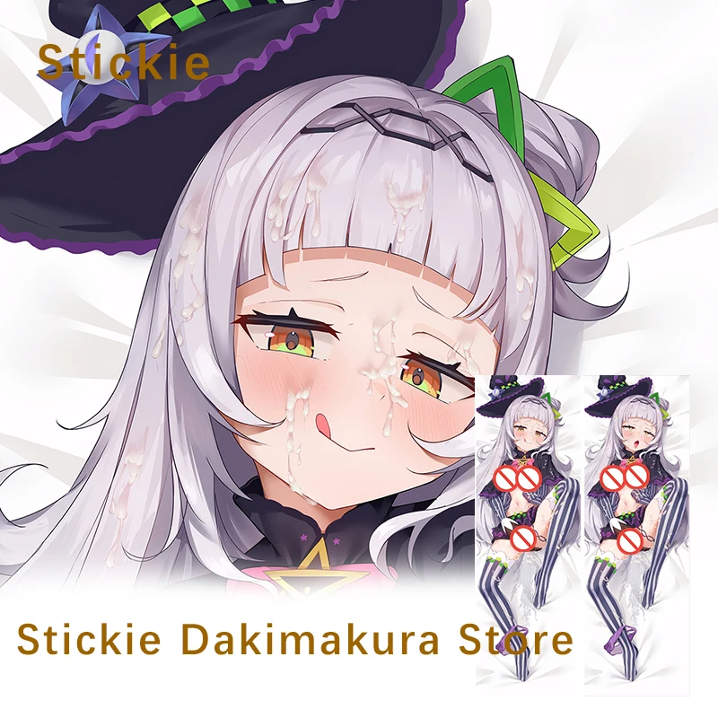 Hololive Murasaki Shion أنيمي كيس وسادة غطاء الوجهين طباعة Dakimakura وسادة الجسم بالحجم الطبيعي
