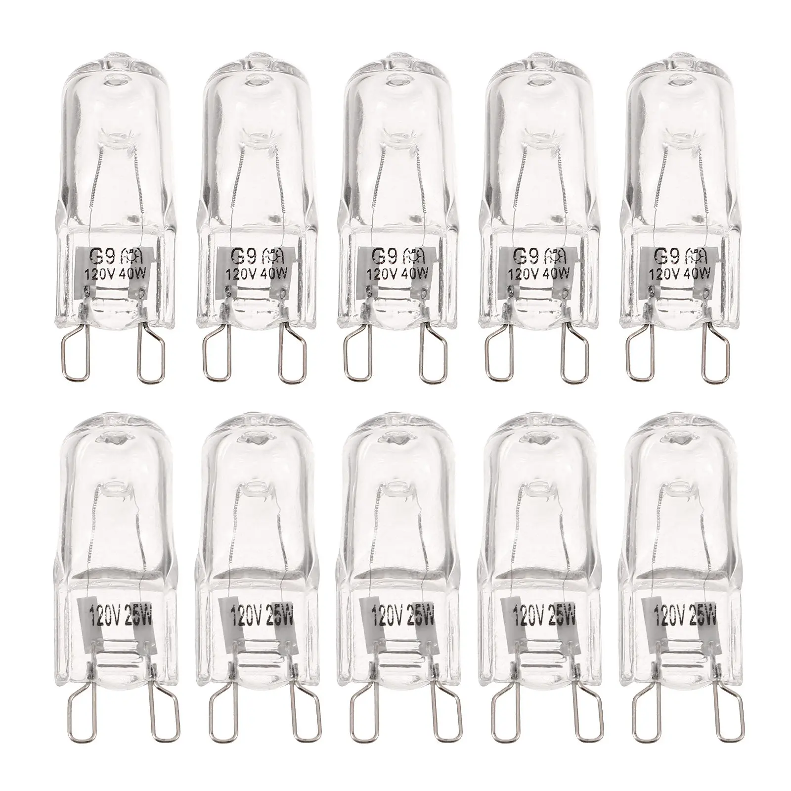 10 Lampadine Alogene Per Forno, 25W 40W, Attacco G9, 120V, Resistenti Al Calore, Ad Alta Emissione Luminosa, Lampada Per Forno, Lampada Alogena, Lampadina Resistente Al Calore.-image