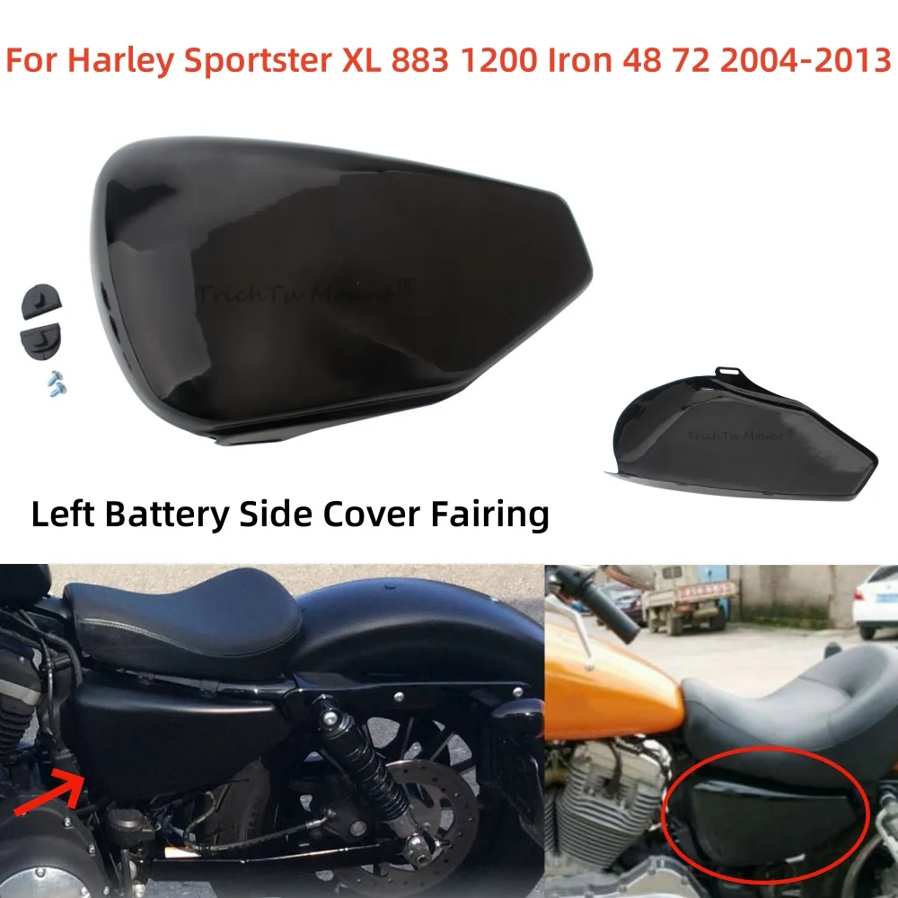 

Motorcycle Accessories Left Battery Side Fairing Covers For Harley Davidson Sportster XL883 1200 Iron 48 72 Custom XR 2004-2013