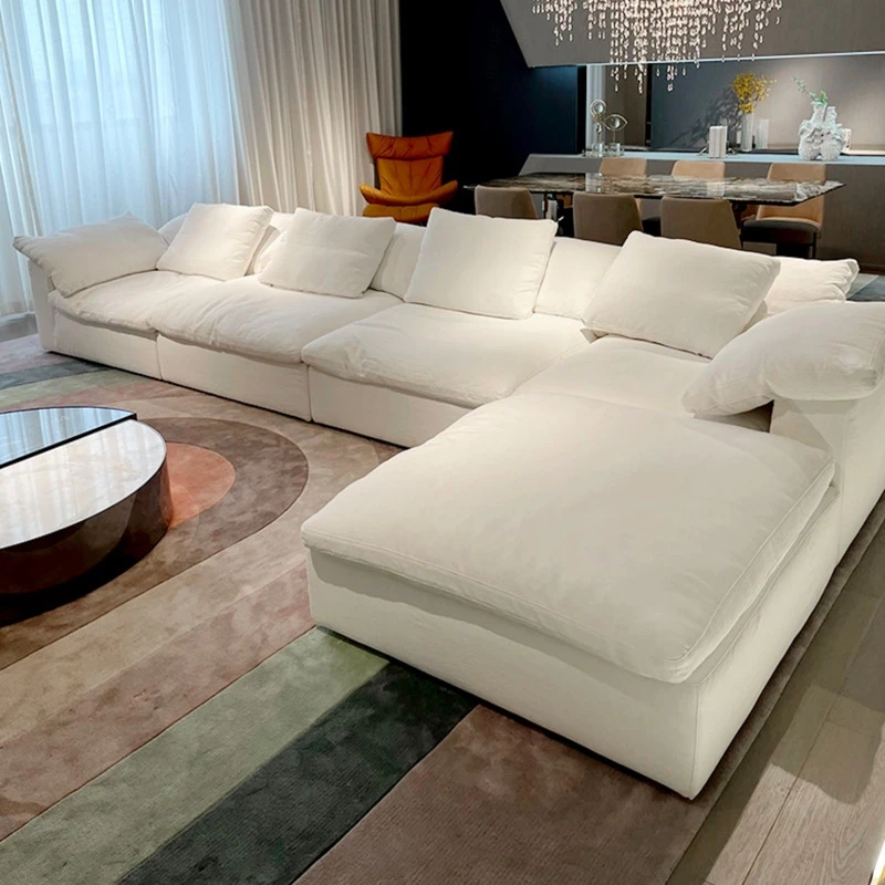 *Hot Sale 2/3/4 Seat Sectional Modular Cloud Italian Style Down Sofa Couch Living Room Sofa