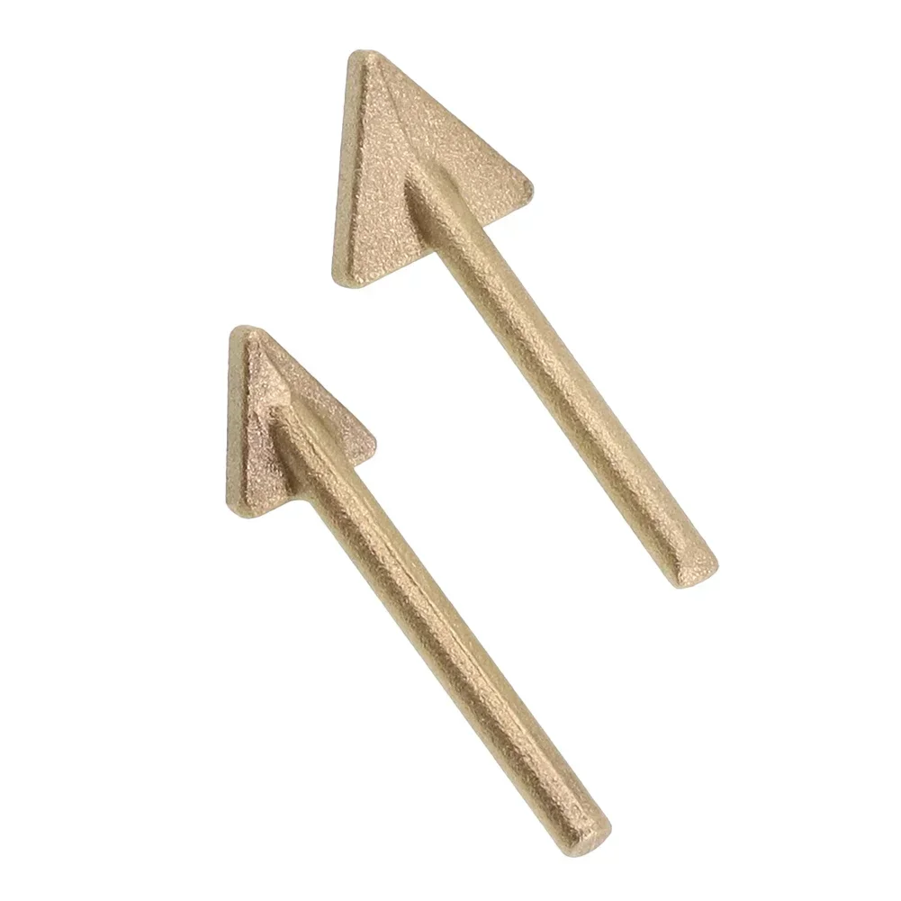 Triangular cobre alisamento cabeça, reparação plástica, ferro de solda, couro, 2pcs