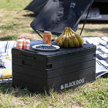 Blackdog 휴대용 PP 접이식 보관함, 다목적 야외 캠핑 기어 상자, 60 L 