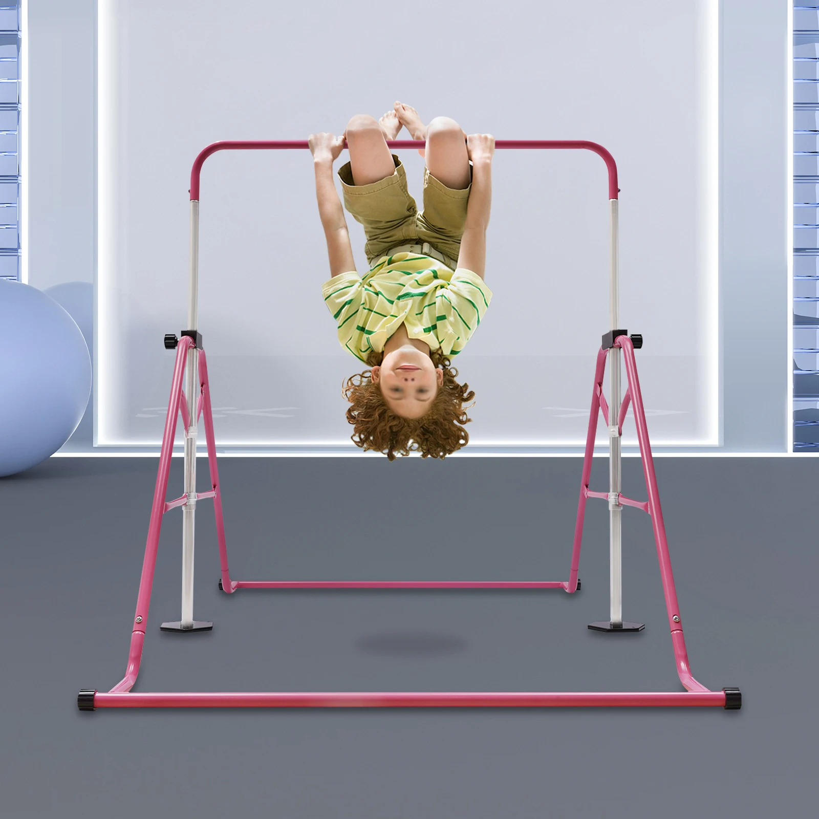 Palo da fitness per bambini da 100 kg Palo da allenamento orizzontale ad altezza regolabile per