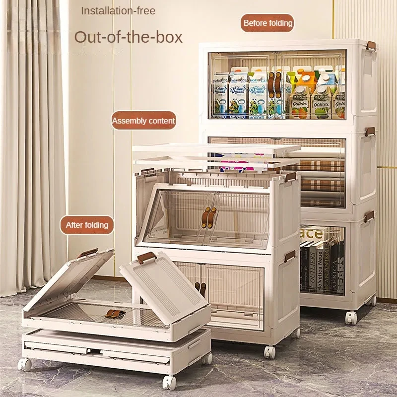 

1SET (5 layers) Storage box Storage cabinet Open door foldable storage cabinet Multifunctional clothing and toy sorting box