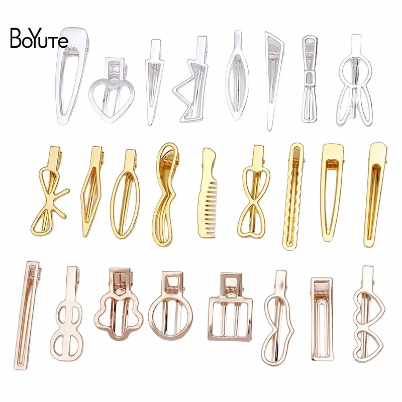 BoYuTe (50 Pieces/Lot) Metal Hair Clip Base Factory Supply Handmade DIY Hair Jewelry Accessories Wholesale
