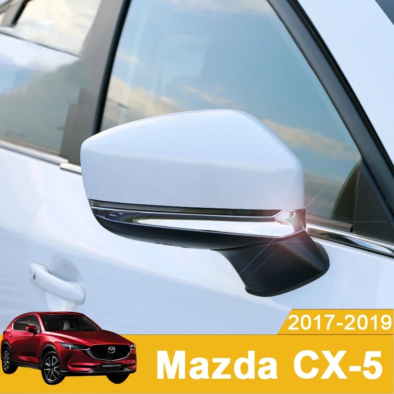 

For Mazda CX-5 CX5 2017-2020 2021 2022 2023 2024 Car Rearview Mirror Decoration Trim Rear View Mirror Cover Trim Strips Exterior