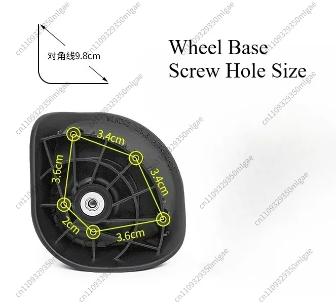 For W195 Luggage Silent Wheel, Replacement Roller for Suitcase WLK092 W148 Travel Case Repair