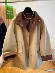 Double Breasted Windbreaker Women's Spring and Autumn 2025 New Fashion Popular Long Popular Coat Female Suit Collar Coat Pink