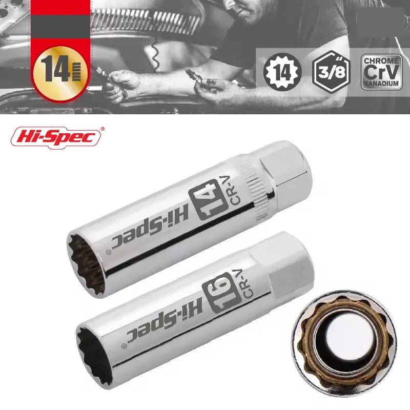 

Hi-Spec Car Spark Plug Socket Universal Wrench 14/16mm Install Replace Repair Kit Magnetic Spark Plug Removal For Car Repair