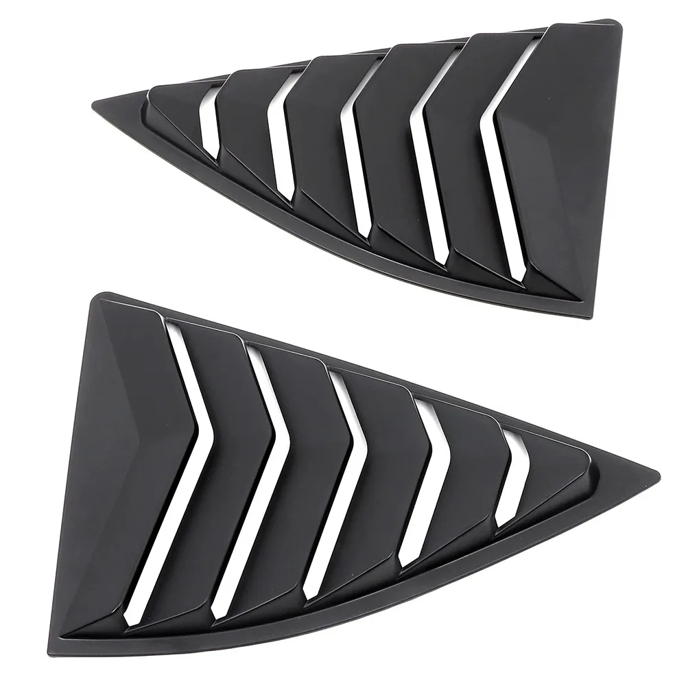 For Chevy Camaro 2009-2015 Car Rear Louver Window Side Shutter Cover Trim Sticker Vent Scoop ABS Carbon Fiber Black Accessories