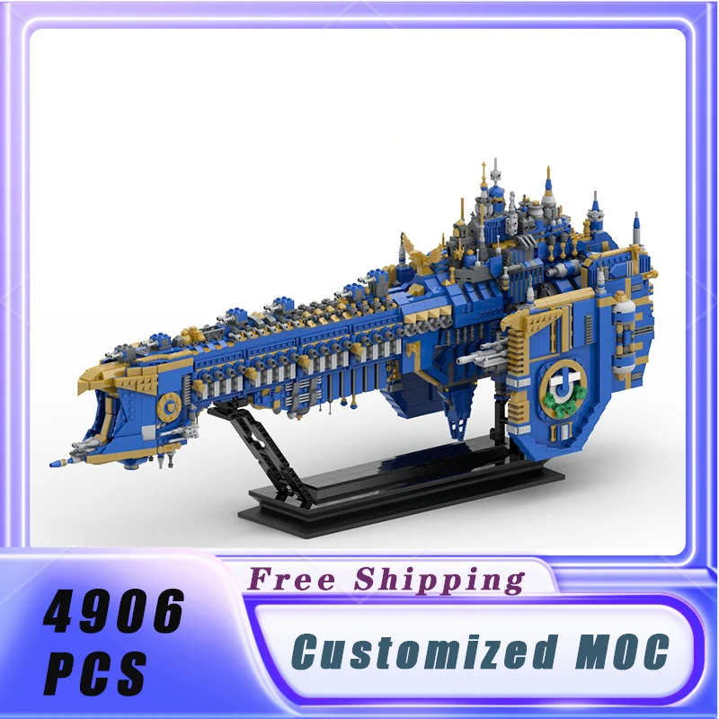 

Space War MOC Classic 40k Giant Warship Building Blocks Assemble Model Display Children's Toys Christmas Gifts