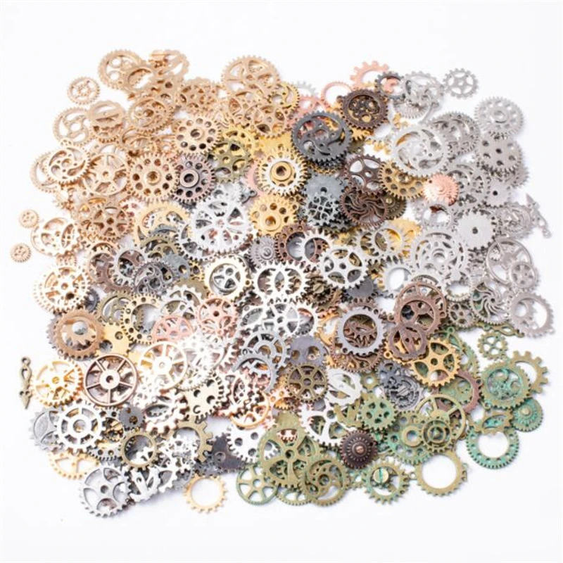 50/100g Zinc Alloy Gears For DIY Handmade Watch Clock Accessories Retro Steampunk Gear Jewelry Accessories Decoration Making