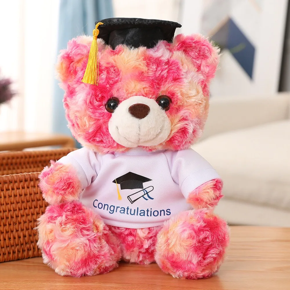 

Kawaii Graduation Bear Plush Toy 23cm 28cm Wear Bachelor Cap Stuffed Animal Dolls Cute Soft Cartoon Bear Doll for Boys Girls