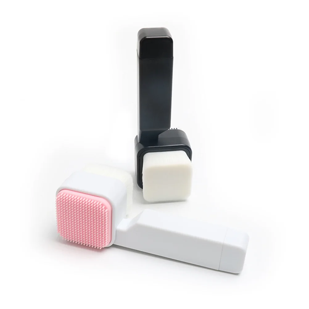 2Pcs Face Wash Brush Silicone Facial Cleansing Scrubber for Sensitive Skin Deep Pore Cleaning Portable Compact Design Ideal Gift