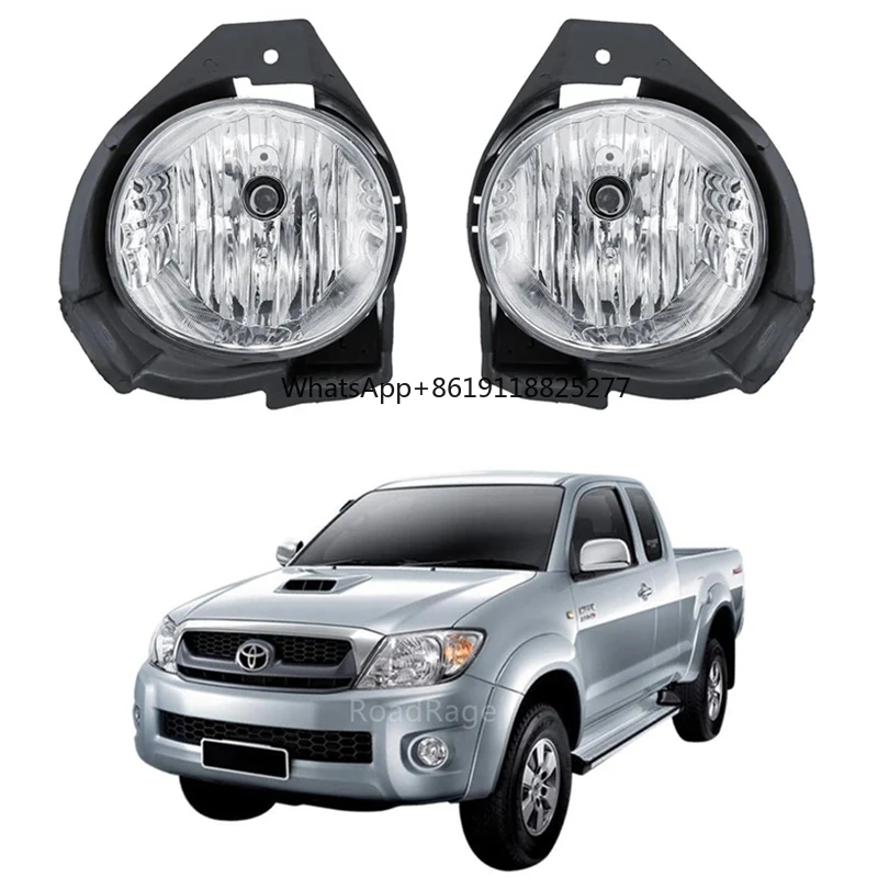 

fog light replacement for toyota HILUX VIGO 2008 2009 2010 2011 front driving fog lamp with switch Wire grille Cover Auto parts