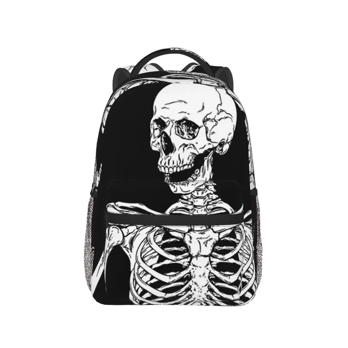 

Skeletons With Rock Gestures Backpack Hot Sale Daypack Large Capacity Boys Girls BookBag School Bag Shoulder Bags for Men Women